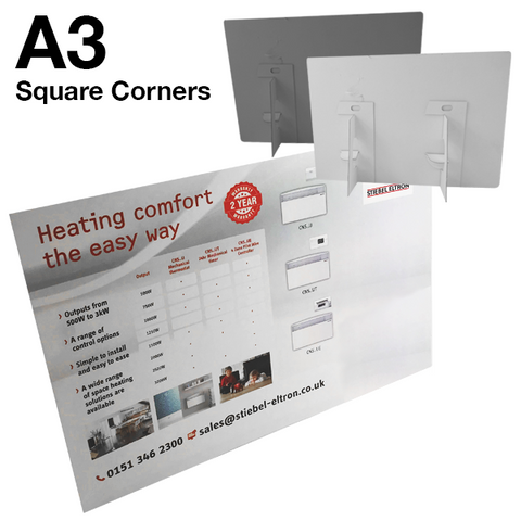 A3 Showcards with Square Corners