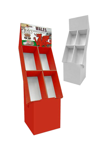 A4 4-Bay Tray Floor Standing Display 440Wx420Dx1150H