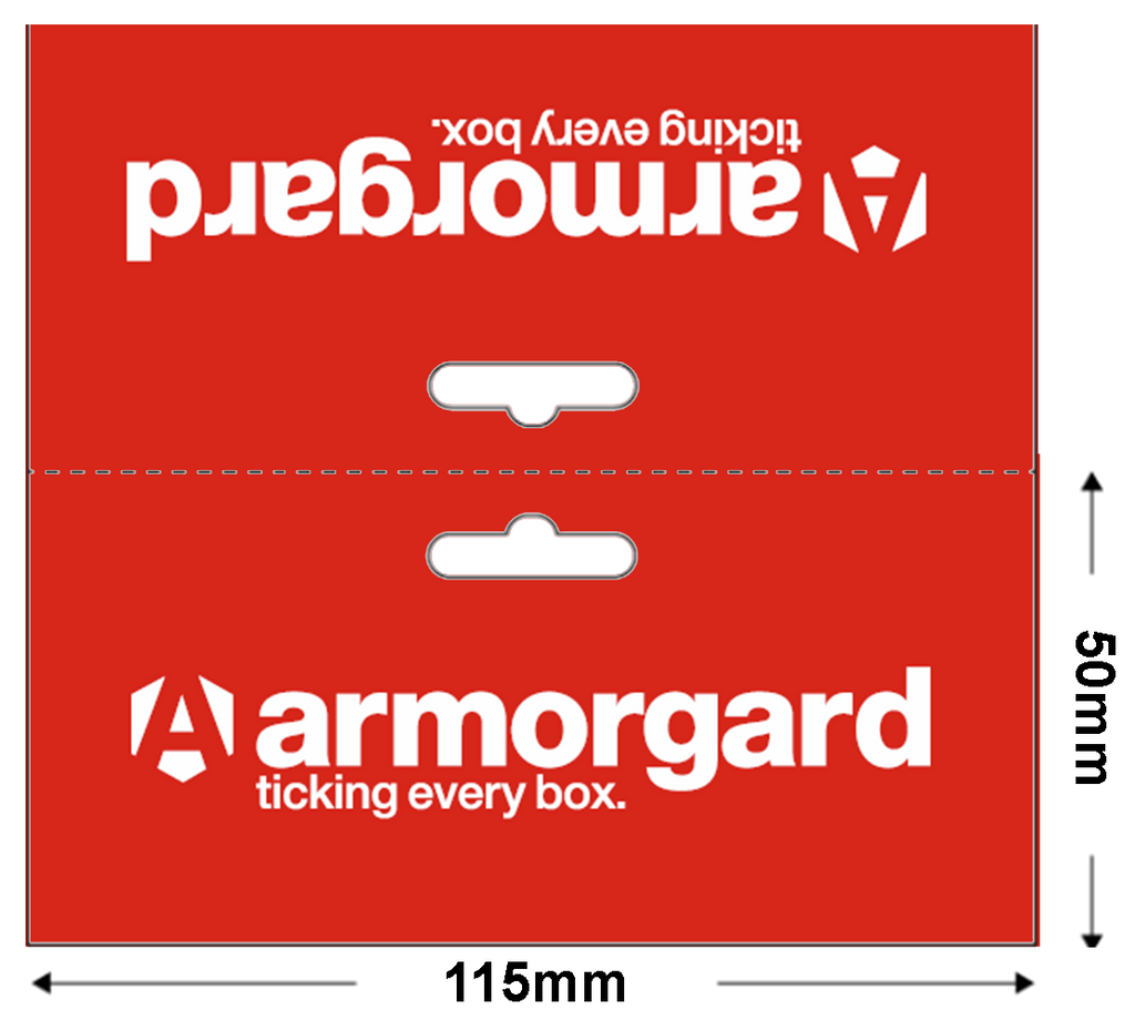 Side Rack Header Card Folding Header Cards 115mm x 50mm – Cardworks Ltd