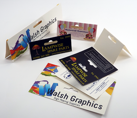 Folding Header Cards 230mm x 50mm. (F49)