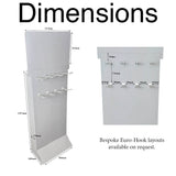 8 Euro-Hook Floor Standing Display